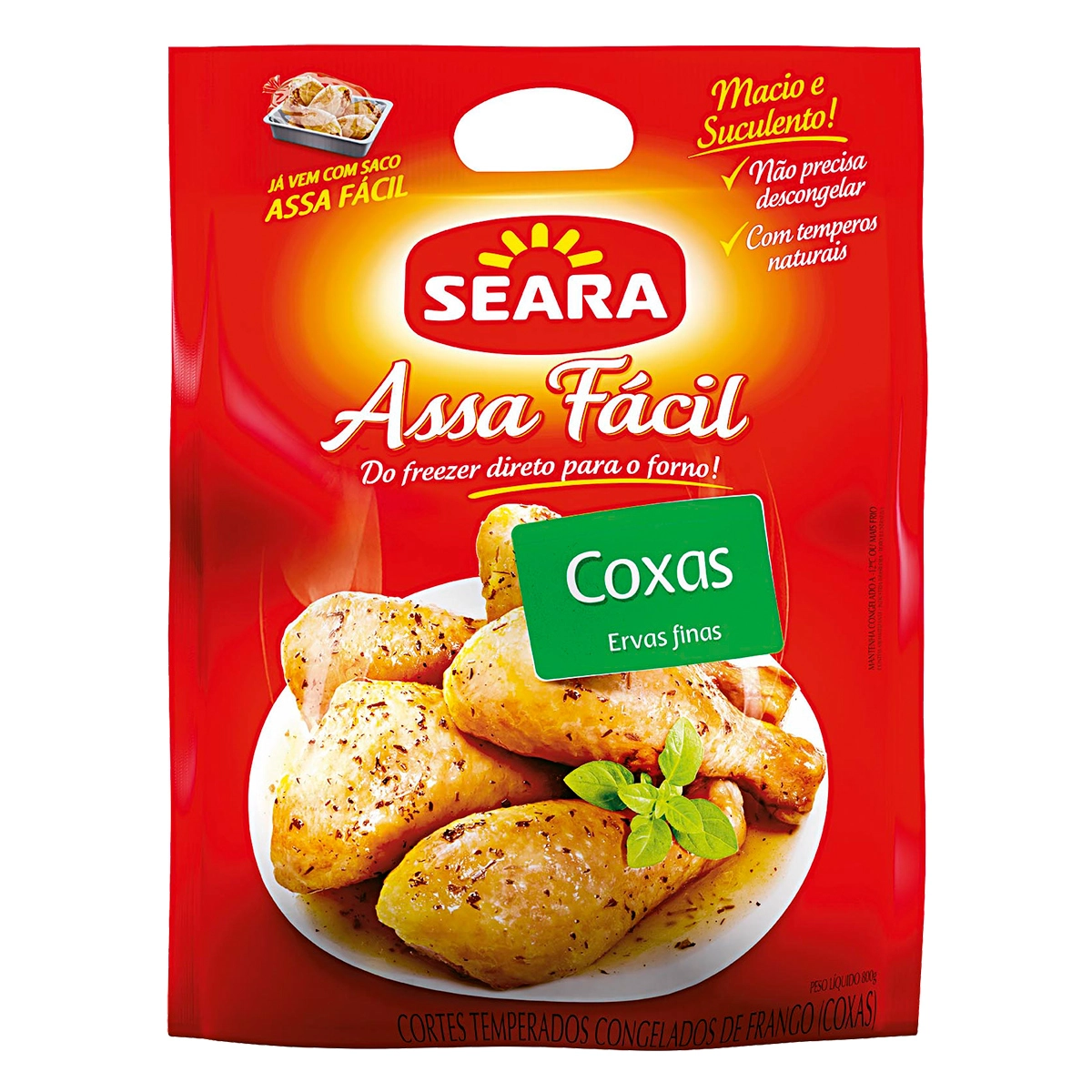 Coxas Temperada Assa Facil 800g Seara Alimentos