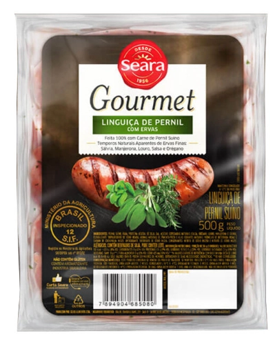 Linguica Seara Gourmet Pernil 500g C/ Ervas