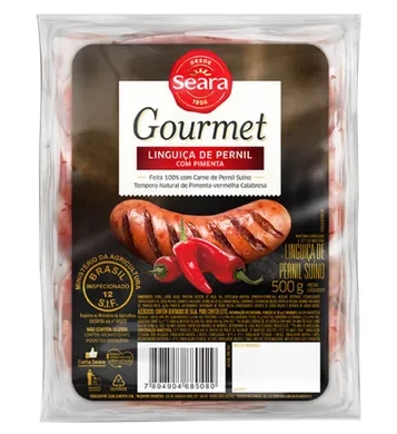 Linguica Seara Gourmet Pernil 500g C/ Pimenta