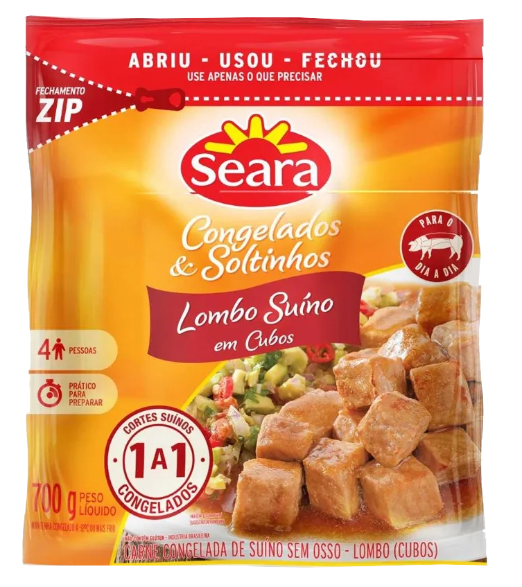 Lombo Seara 700g Suino Cubos