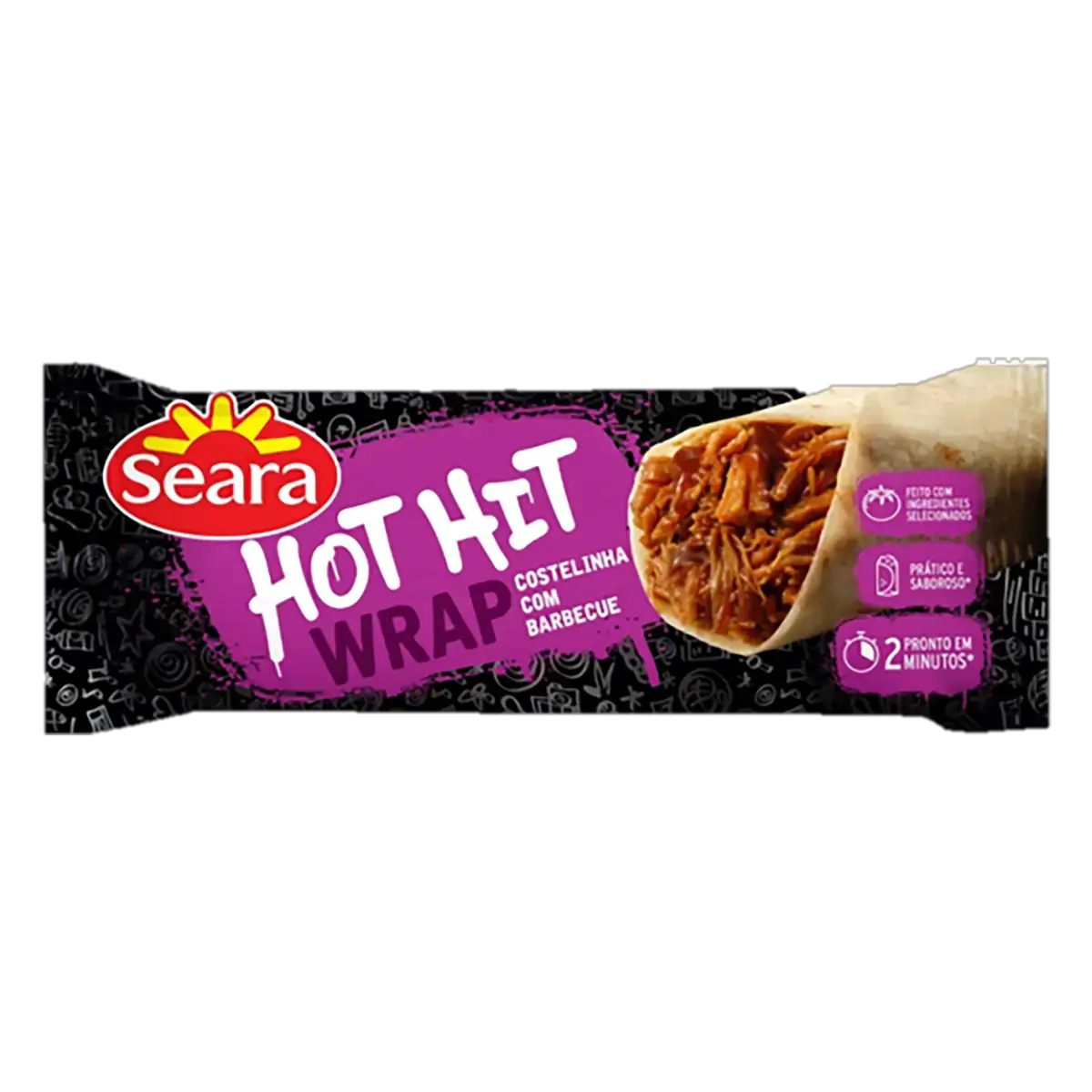 Wrap Costelinha Com Barbecue Seara Hot Hit Pacote 100g