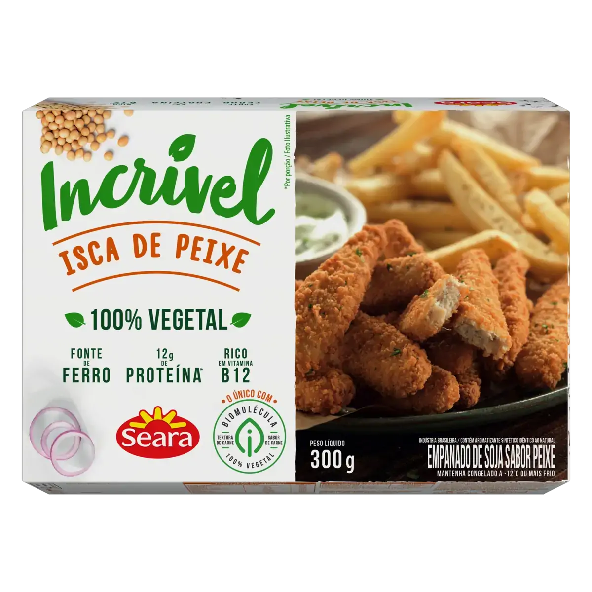 Empanado De Soja Em Iscas Peixe Incrível Caixa 300g