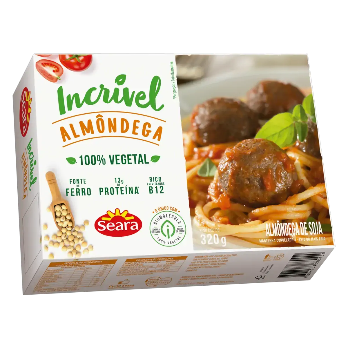 Almôndega Vegetal Incrível Caixa 256g