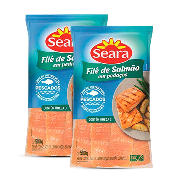 File De Salmao Em Pedacos Seara 500g