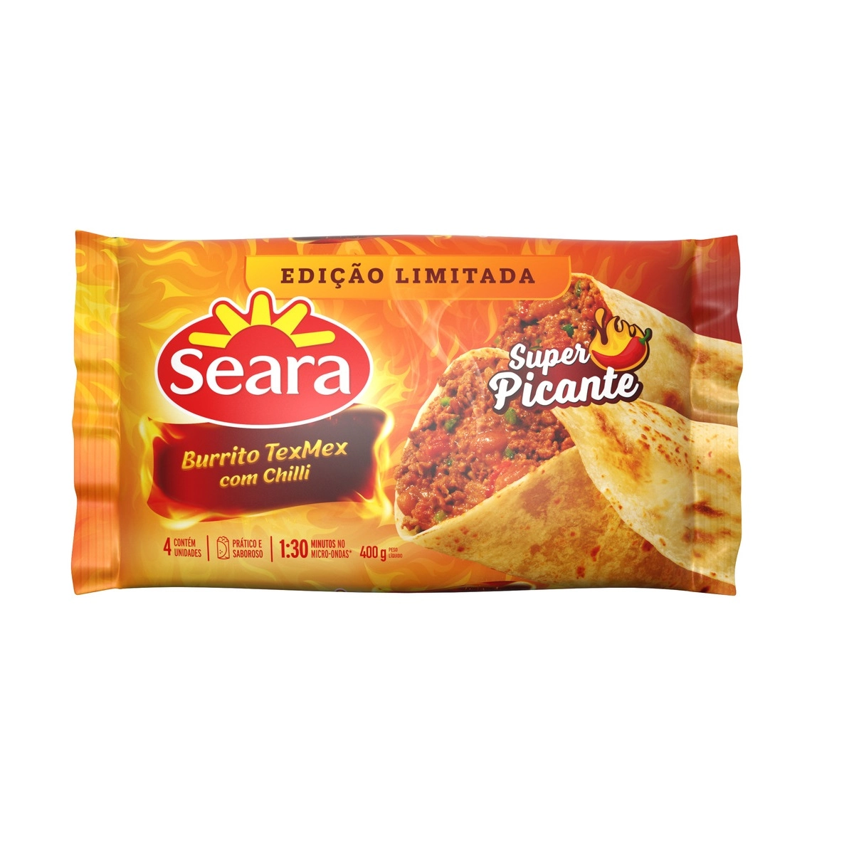 Burrito Seara Tex Mex C/chilli Super Picante 400g