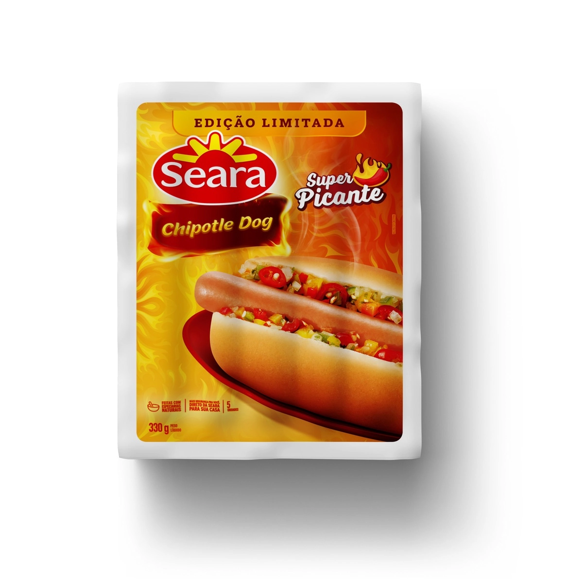 Salsicha Hot Dog Seara Chipotle Super Picante 330g