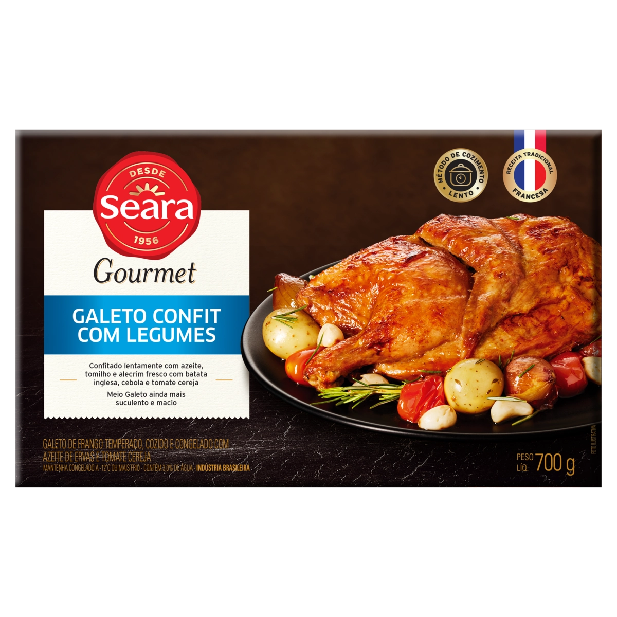 Galeto Confit Com Legumes Seara Gourmet Caixa 700g