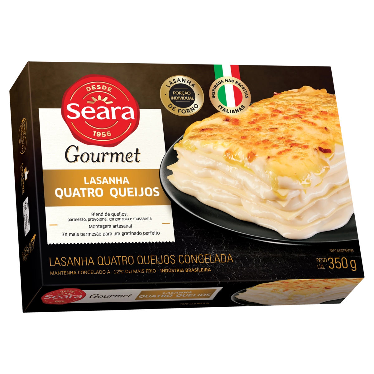 Lasanha Quatro Queijos Seara Gourmet Caixa 350g