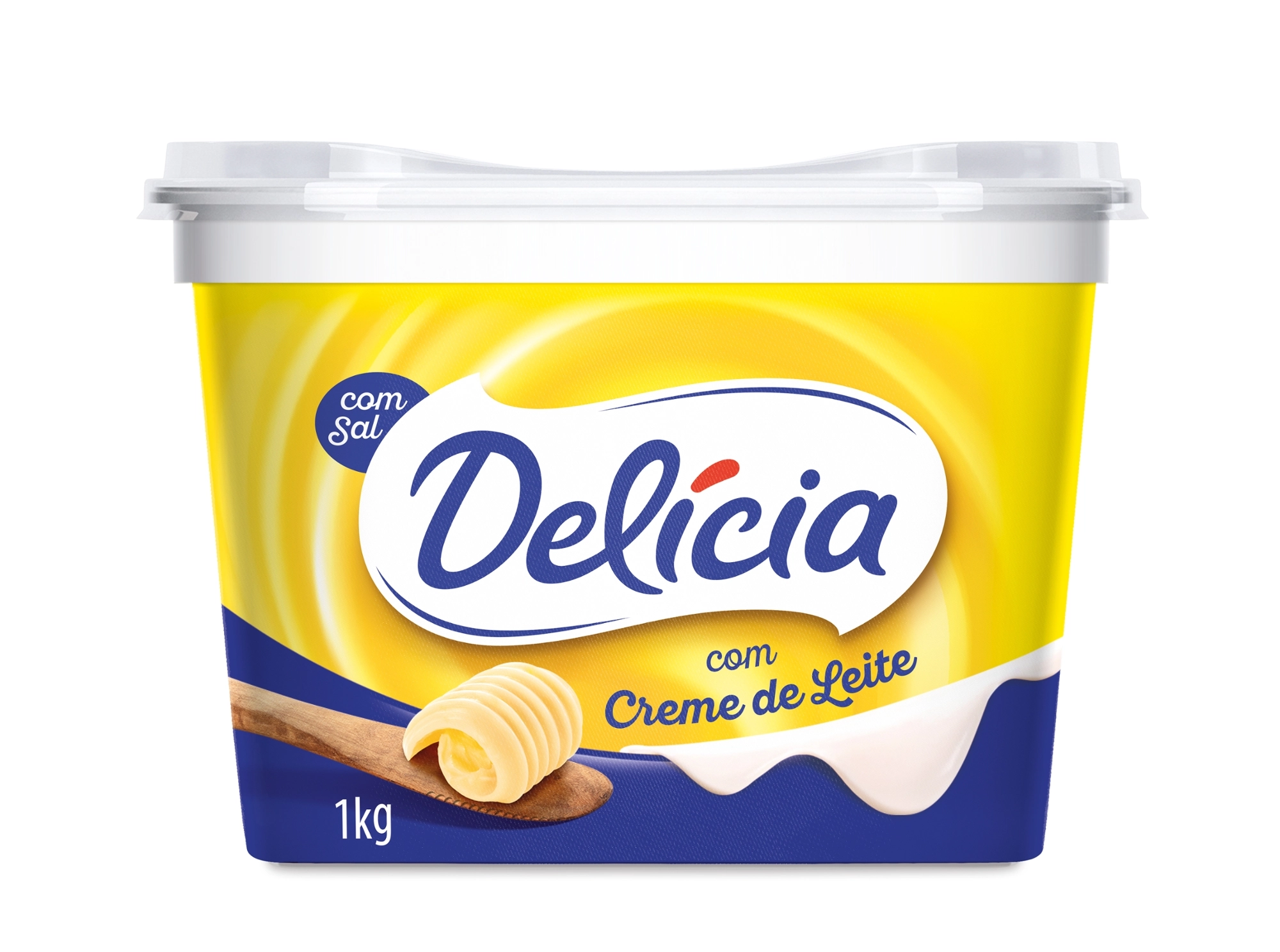 Margarina Com Sal E Creme De Leite Delícia Pote 1kg Embalagem Econômica