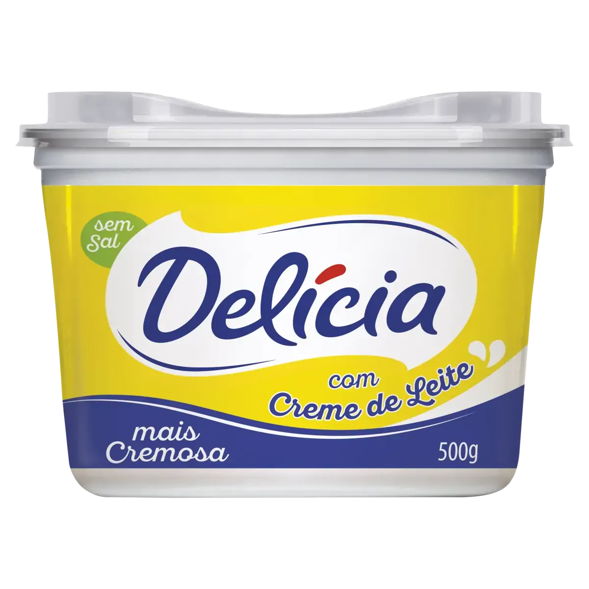 Margarina Sem Sal Com Creme De Leite Delícia Pote 500g