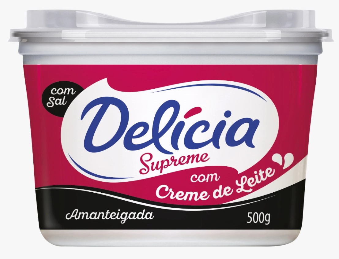 Margarina Amanteigada Com Sal E Creme De Leite Delícia Supreme Pote 500g