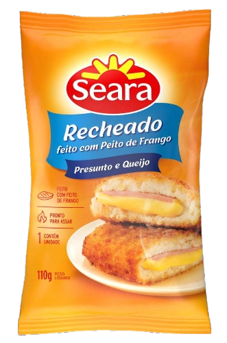 Empanado De Frango Recheio Embutido De Lombo Cozido E Mussarela Seara Levíssimo Pacote 110g