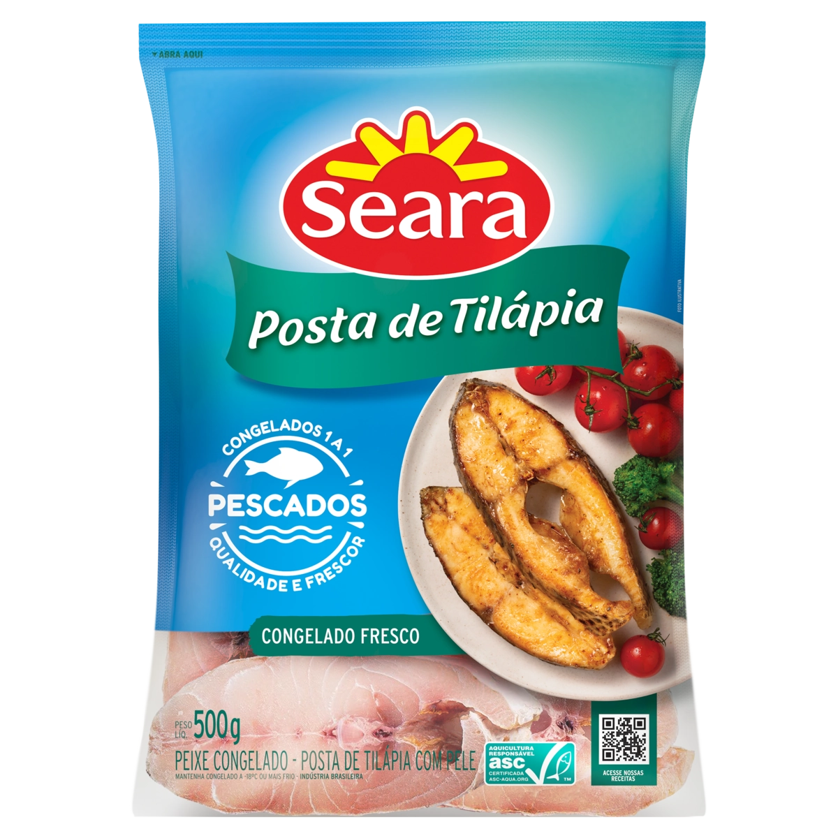 Posta De Tilápia Congelada Seara Pacote 500g
