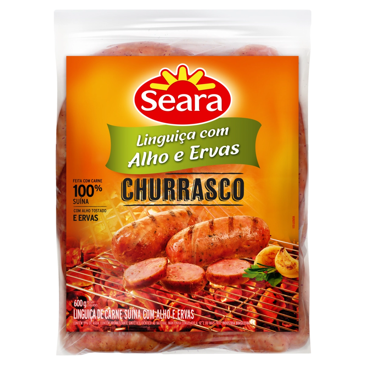 Linguiça De Carne Suína Com Alho E Ervas Seara Churrasco 600g