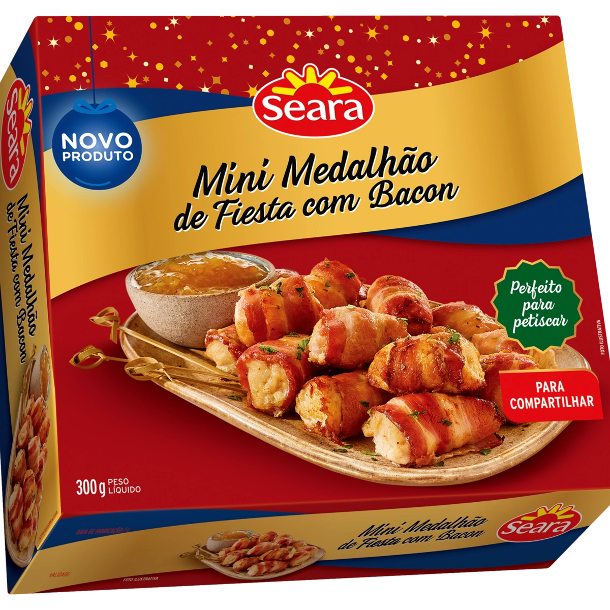 Mini Medalhão De Fiesta Congelado Com Bacon Seara 300g