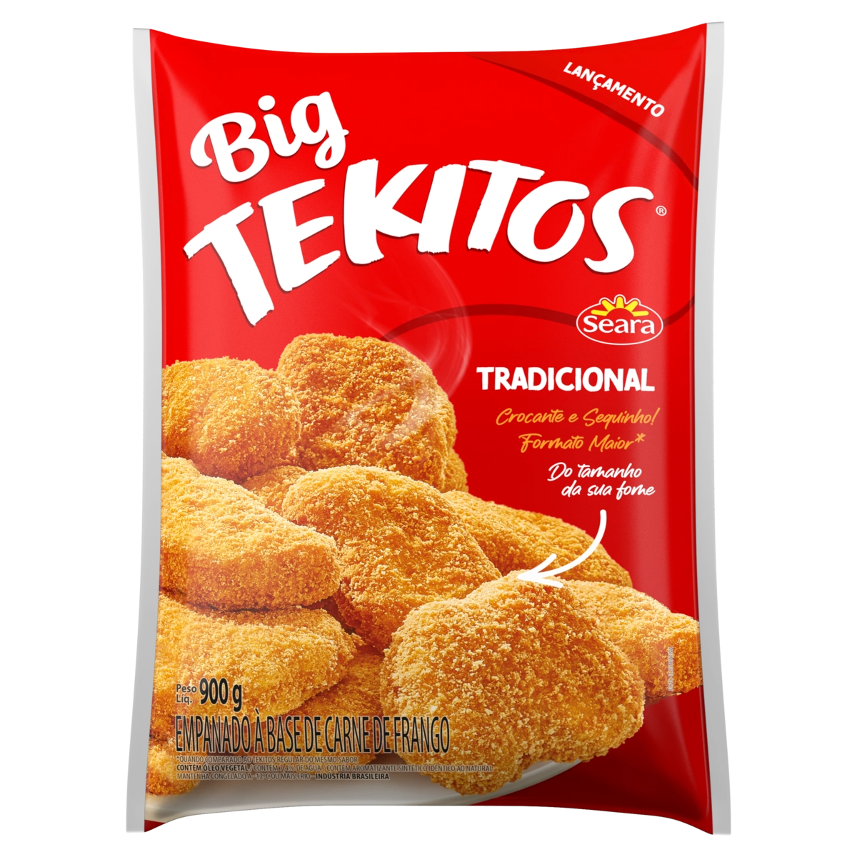 Empanado De Frango Tradicional Big Tekitos Pacote 900g