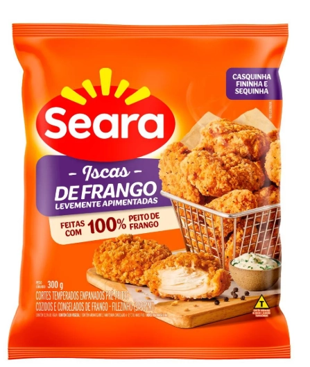 Empanado De Frango Peito Em Iscas Apimentada Seara Pacote 300g
