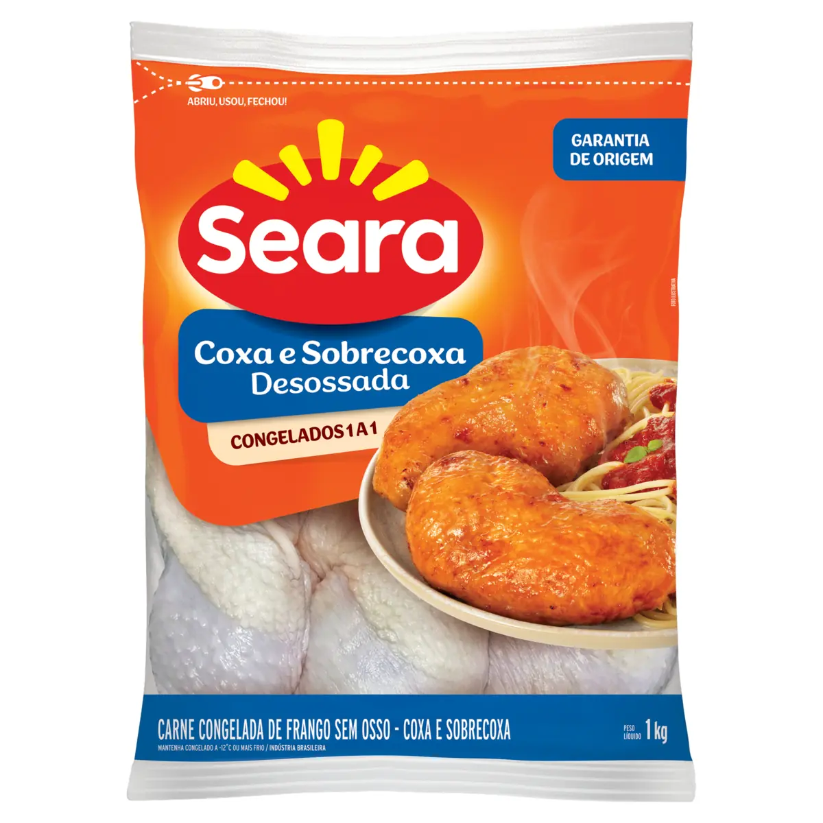 File De Coxa Sobrecoxa C/pela Iqf Seara 1kg Cong