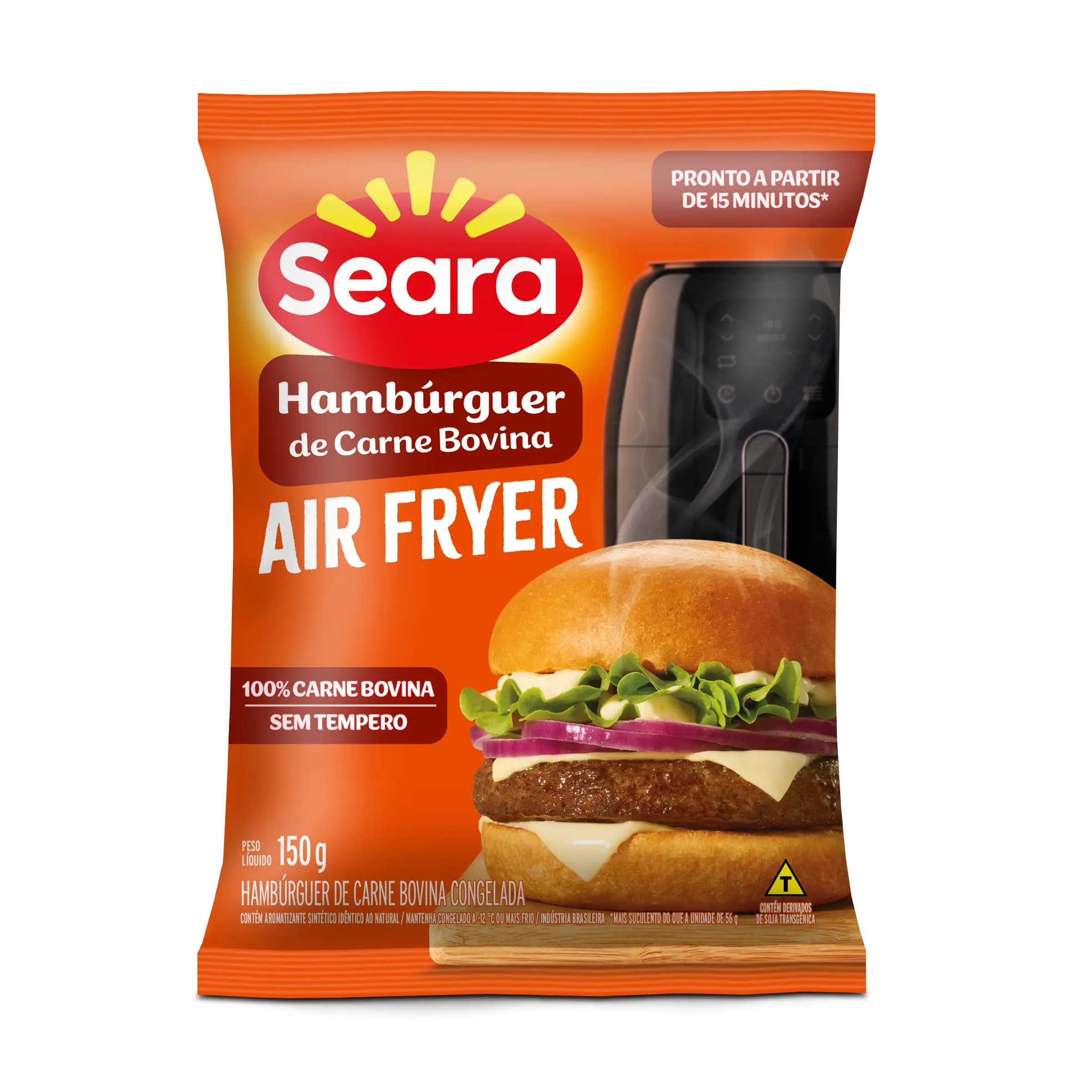 Hambúrguer De Carne Bovina Seara Air Fryer Pacote 150g