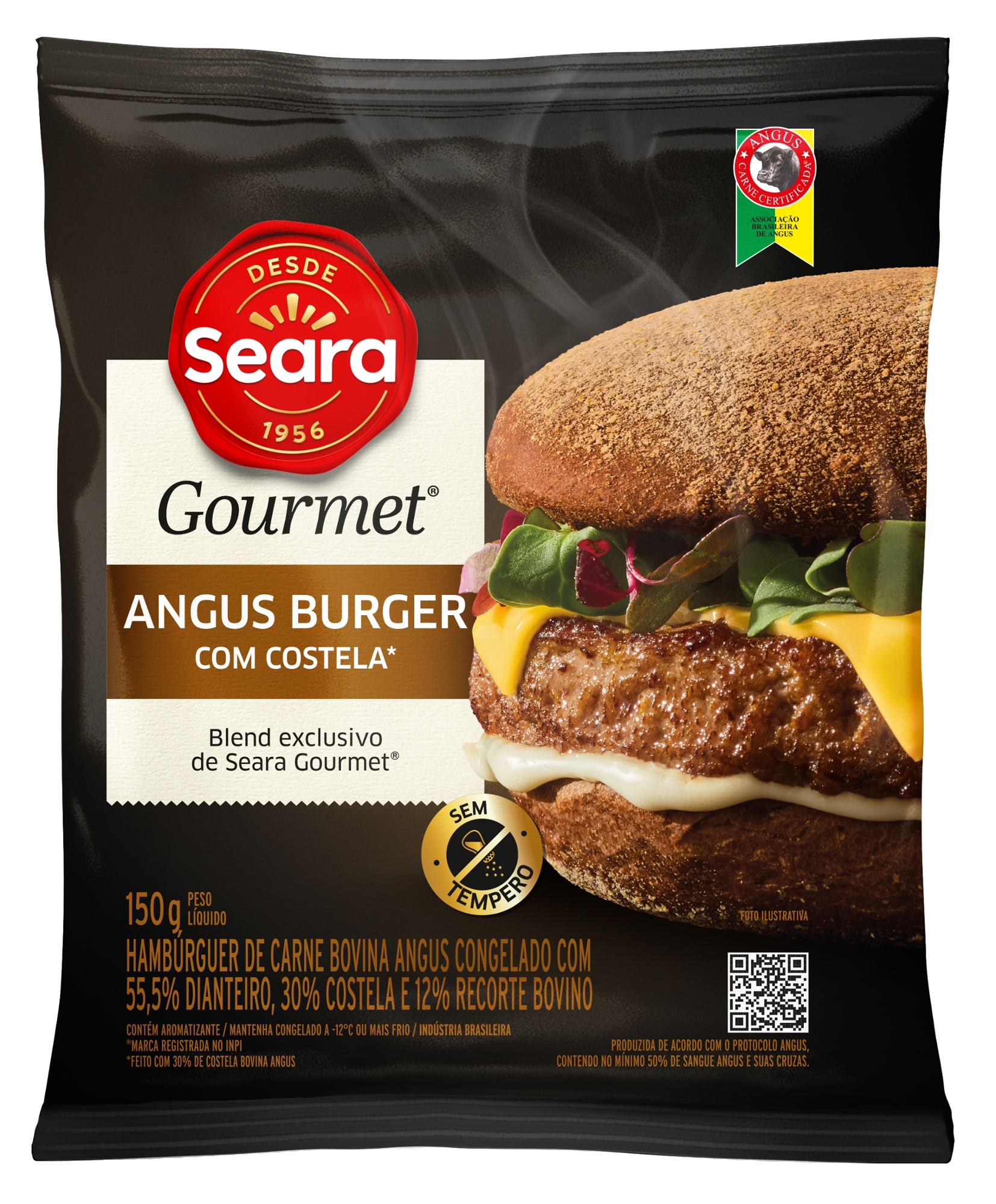 Hambúrguer De Carne Bovina Costela Angus Blend Seara Gourmet Pacote 150g