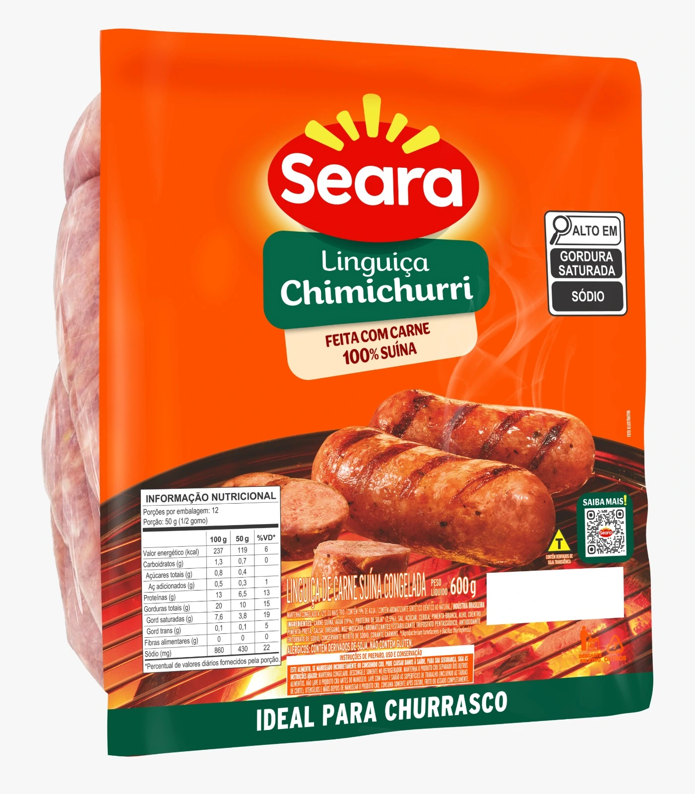 Linguica Seara Chimichurri 600g