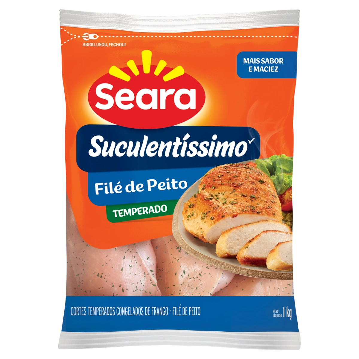File De Peito Seara 1kg Iqf Temperado