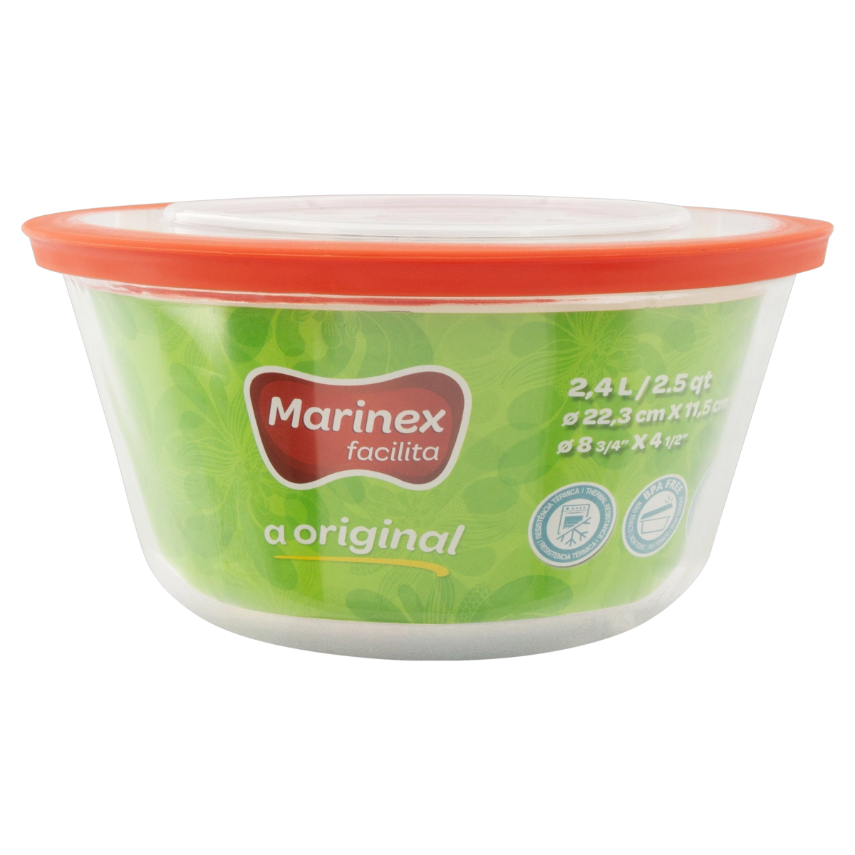 Tigela Com Tampa 2,4l Marinex Facilita