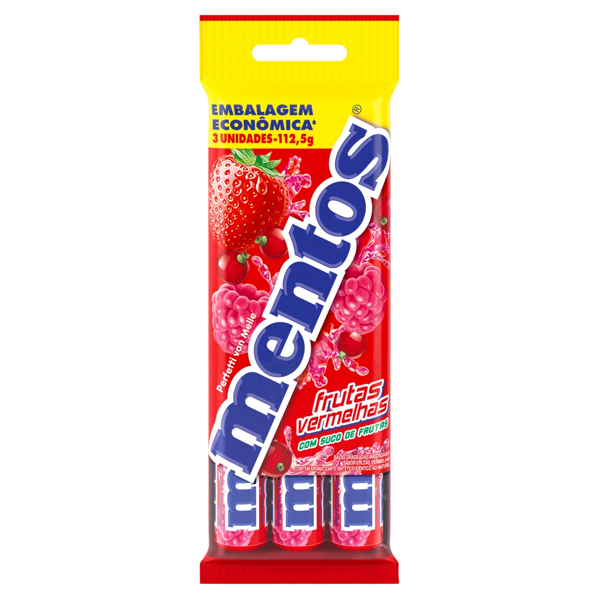 Bala Mentos 114g Red Fruit