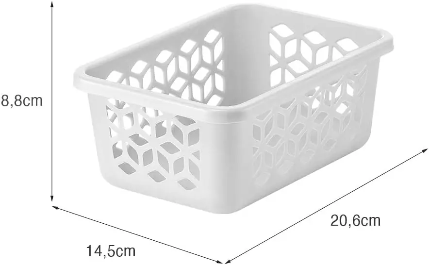 Cesto Organizador P Bco Solido Plastico
