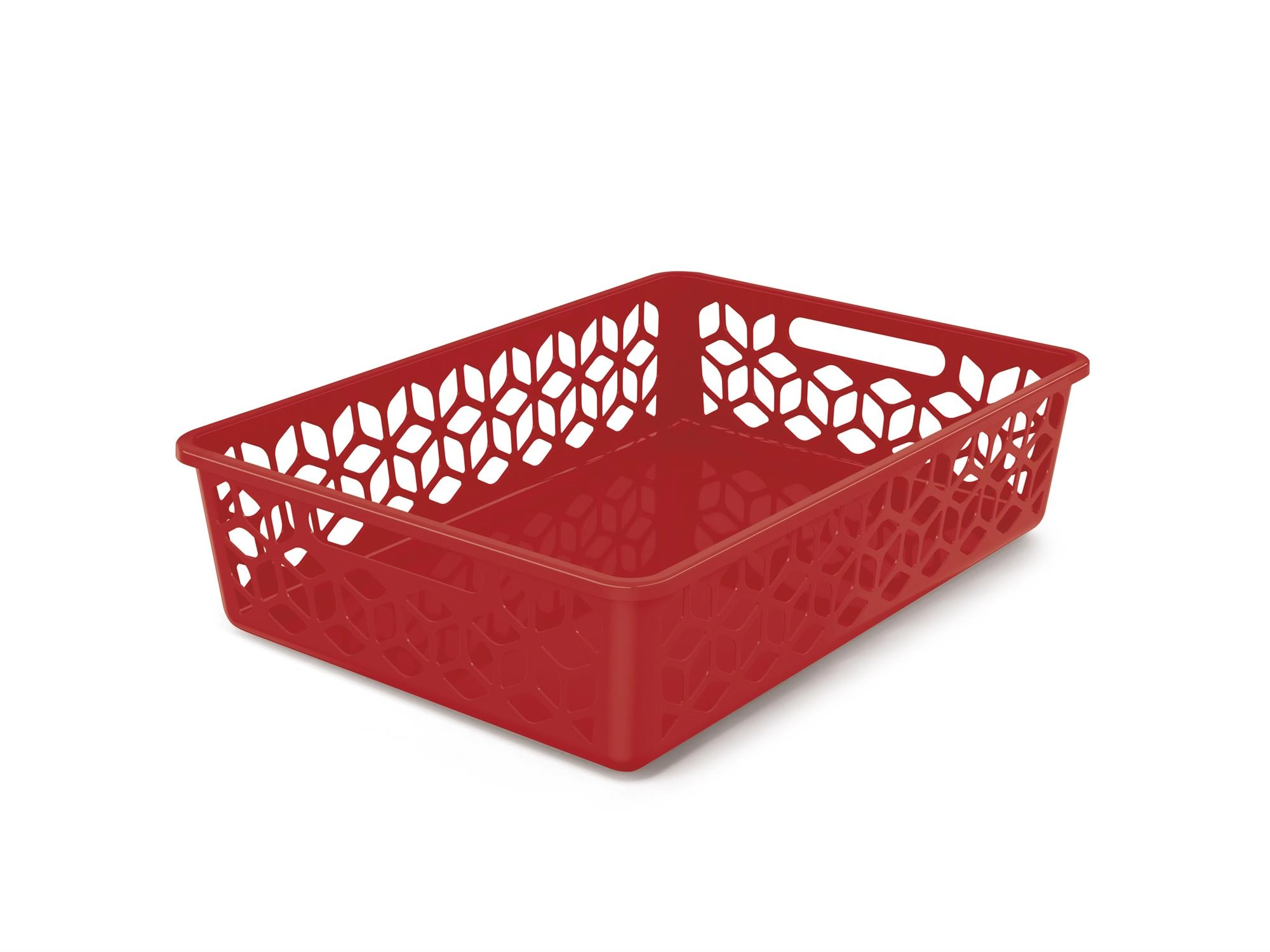 Cesto Organizador Raso Vermelho Solido De Plast Uz