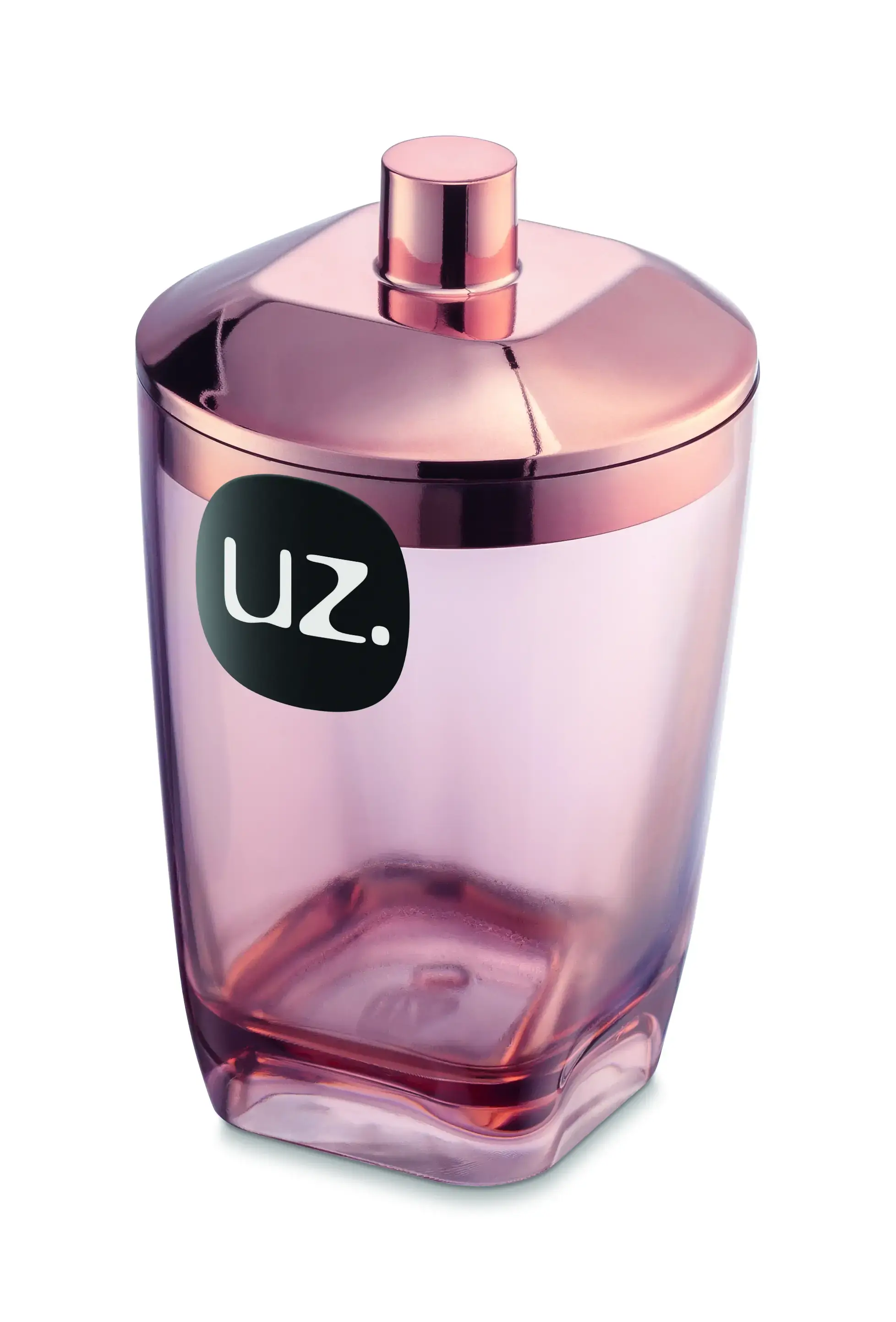 6 Porta Algodao Premium Rose De Plastico