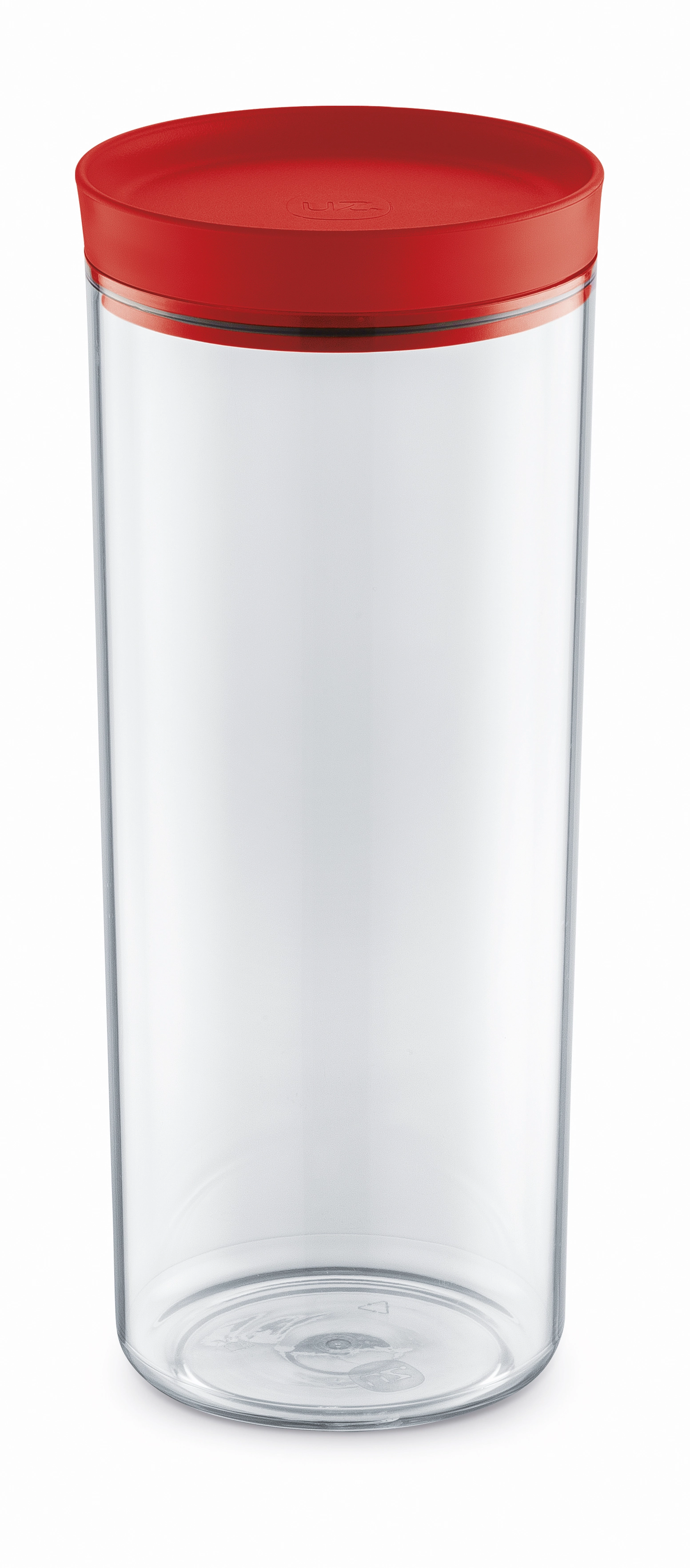 Pote Mantimentos 2,5l Transparente Com Tampa Vermelho