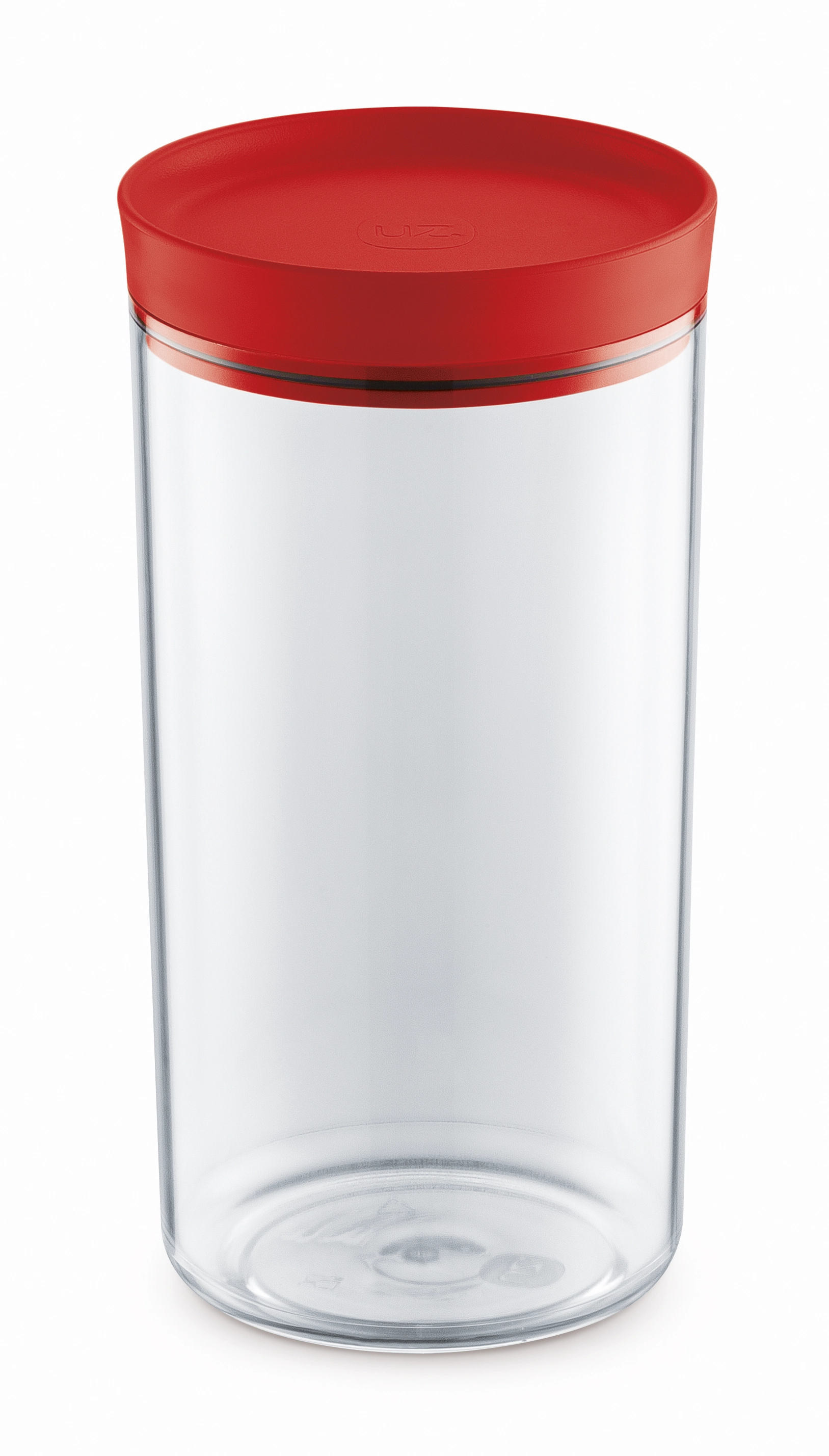 Pote Mantimentos 1,9l Transparente Com Tampa Vermelho Uz312 Vm Uz Utilidades