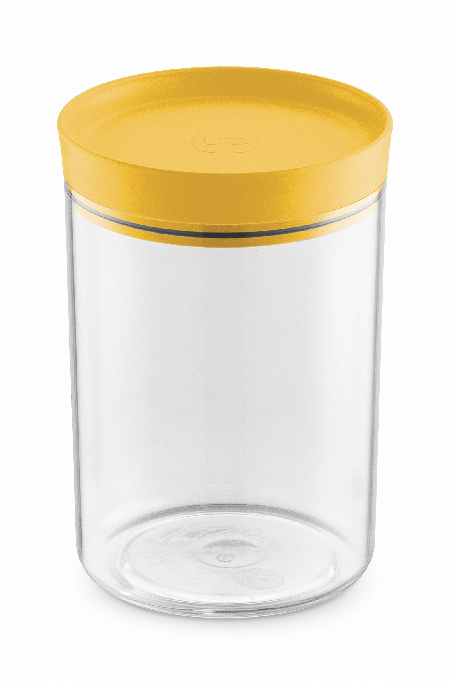 Porta Mantimentos 1,4l Trans C/tampa Amarelo De Plas