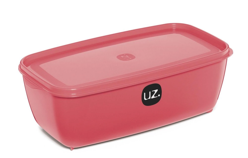 Pote Plast Multiuso Retangular Uz Coral 3l