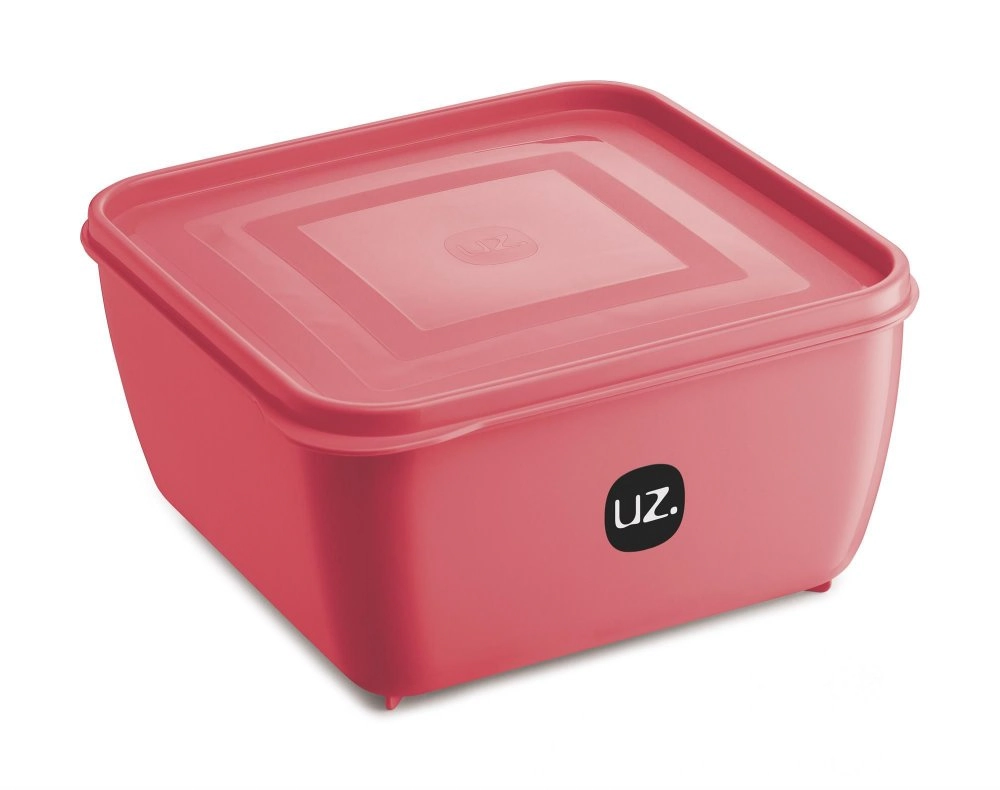 Pote Multiuso Pl Uz Quadrado Premium Coral 2,5l