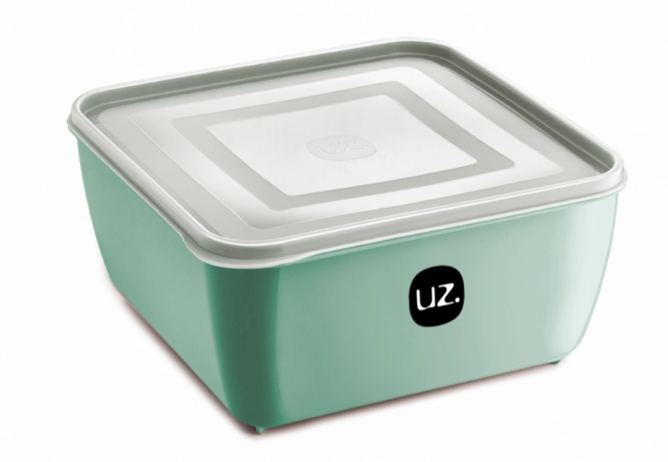 6 Multiuso Quadrado 1,5l Premiun Verde Menta Solido De Plastico