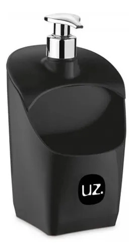 Dispenser Preto 600 Ml C/. Pescante Metalizado