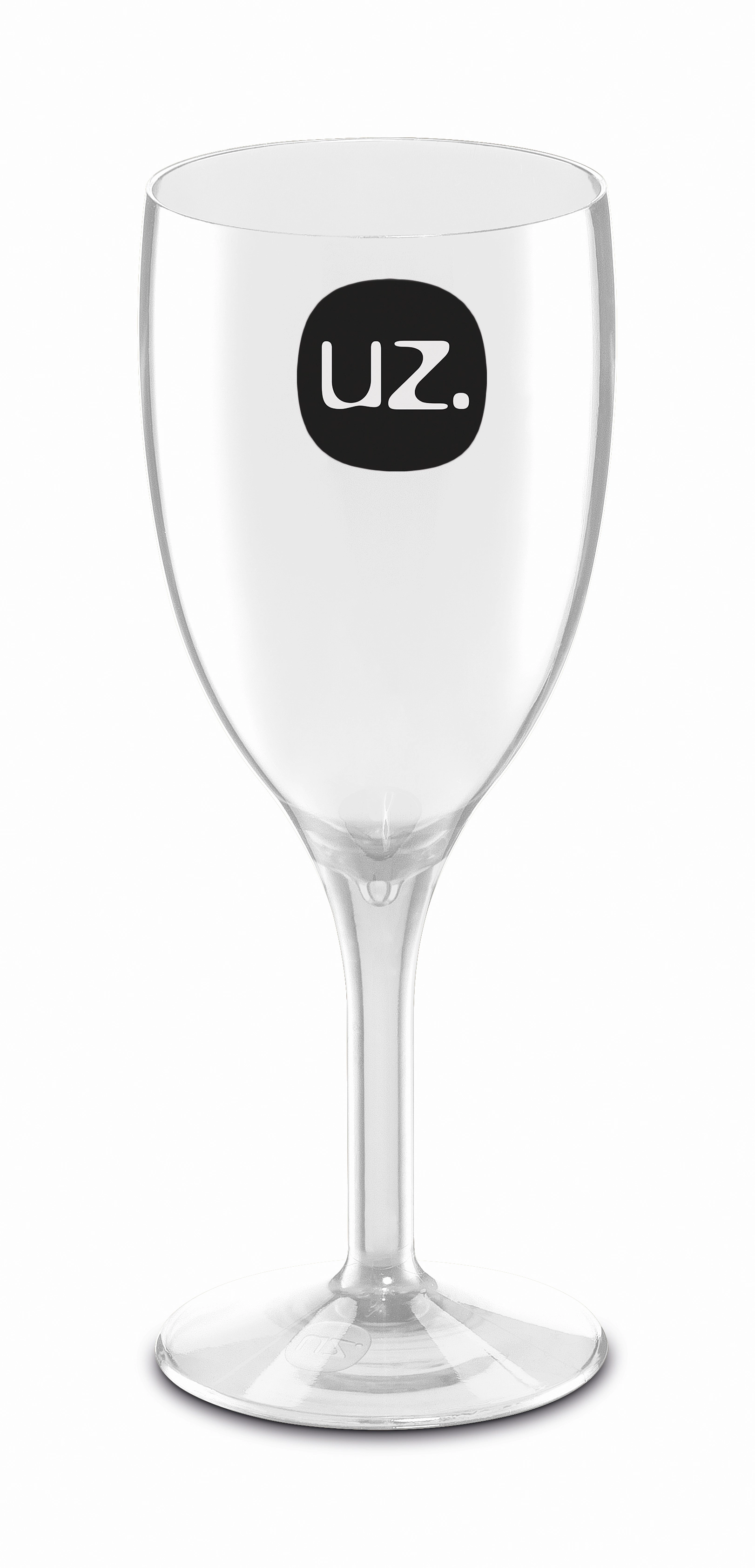 Taca Vinho/agua 350ml Transp Plastico