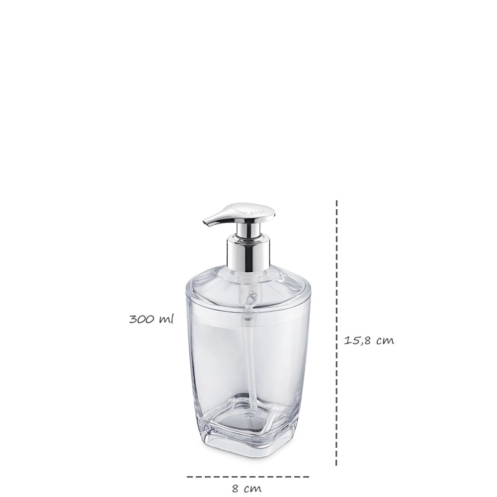 Porta Sabonete Liq Premium Branco Metalizado