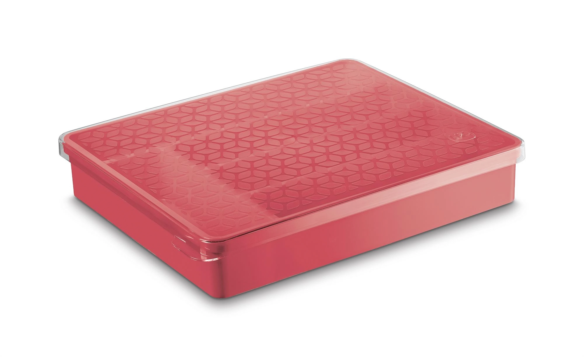 Organizador Multiuso Pp Com Tampa Vermelho Solido