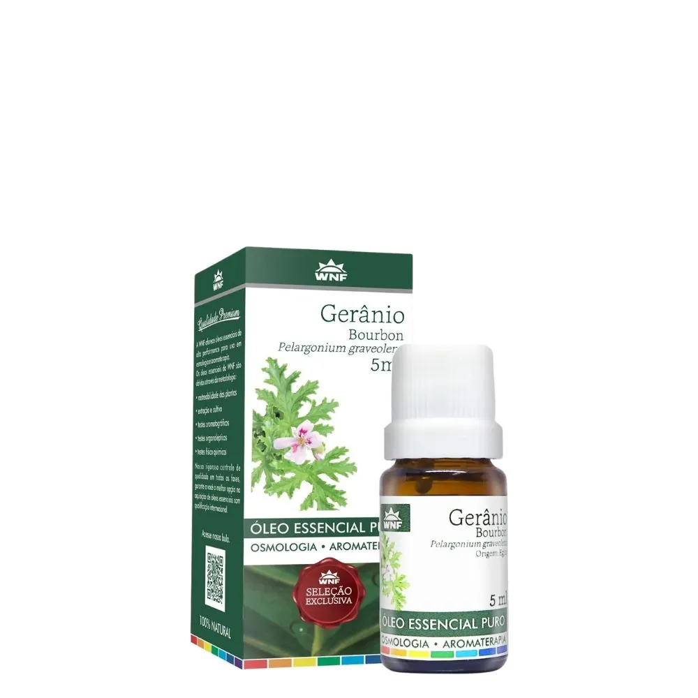 óleo Essencial Orgânico De Gerânio Bourbon 5ml – Wnf