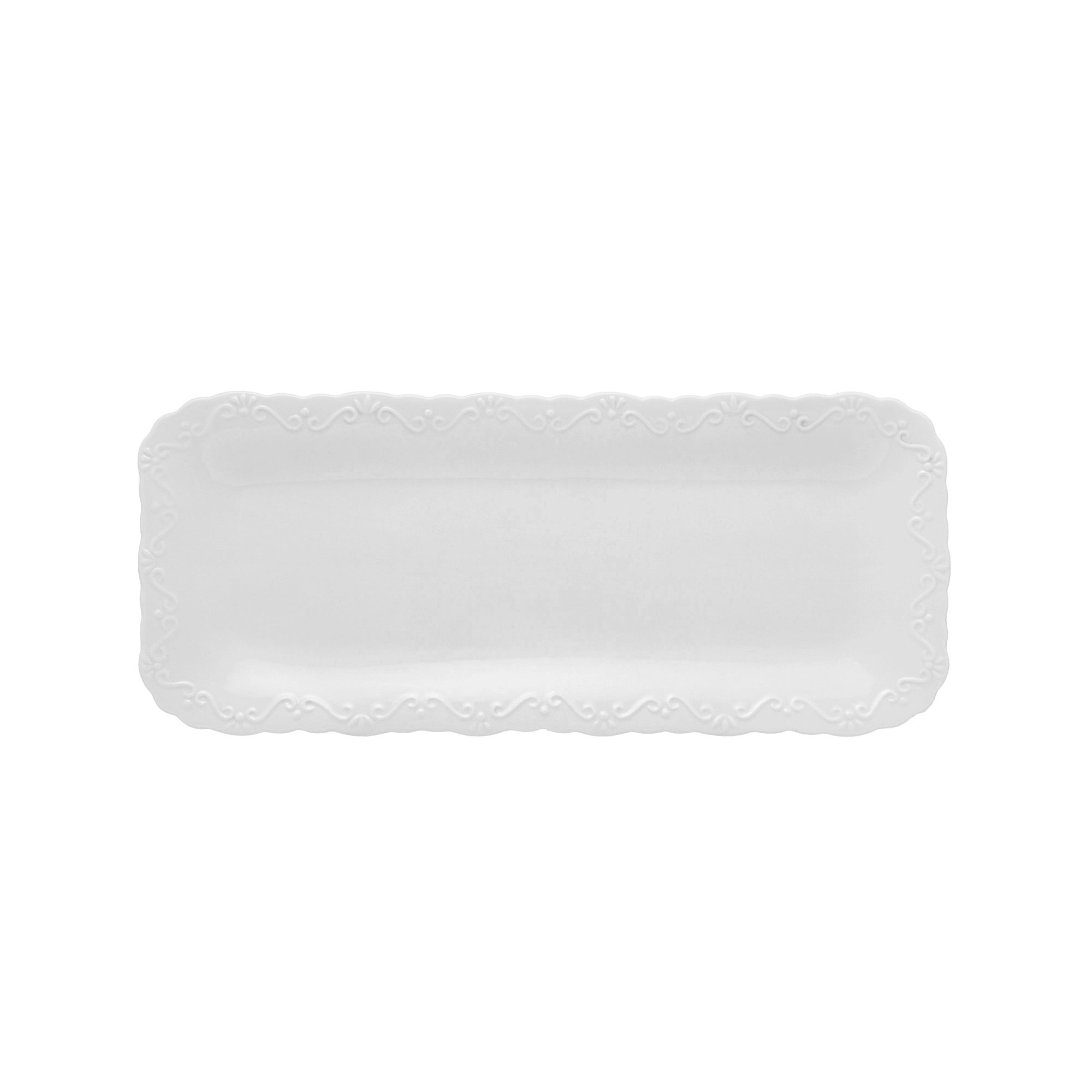 Travessa Ret.de Porcelana Durable Pocelain Alto Relevo 32cm
