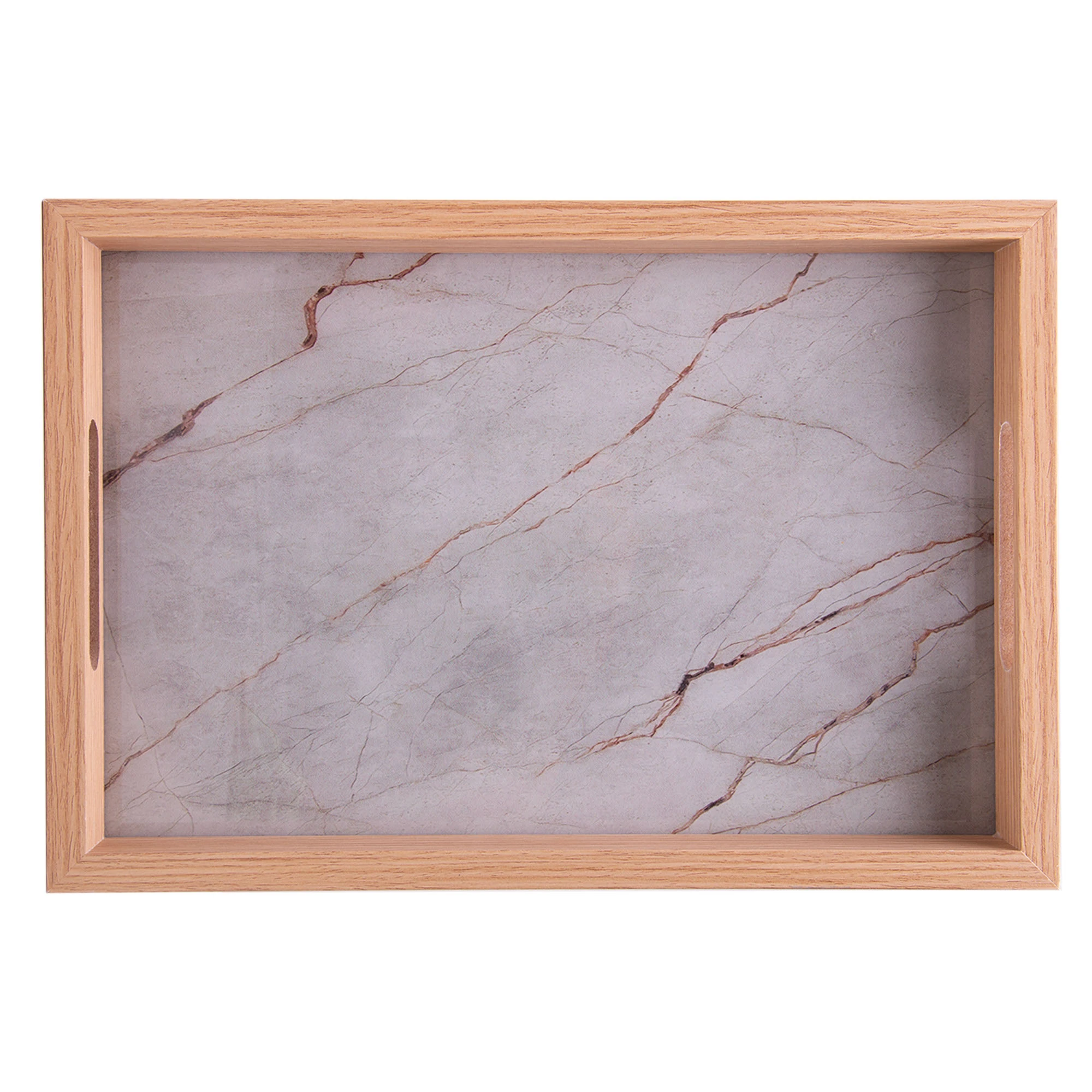 Bandeja Mdf Retangular Efeito Marmore 21,5x31,5cm 61865 Rojemac