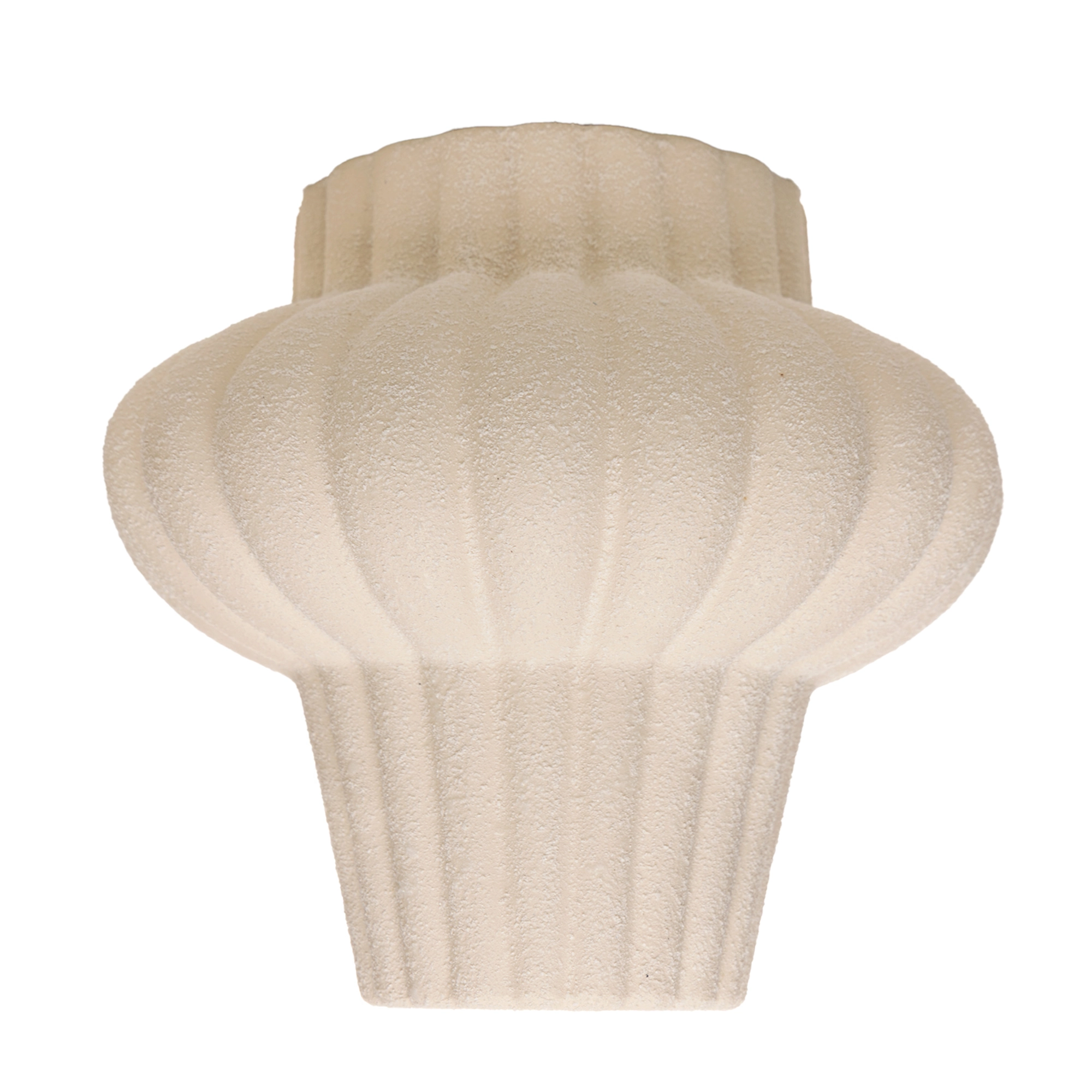 Vaso Ceramica Pilar Ondulado Branco 18,5x17cm 62077 Rojemac