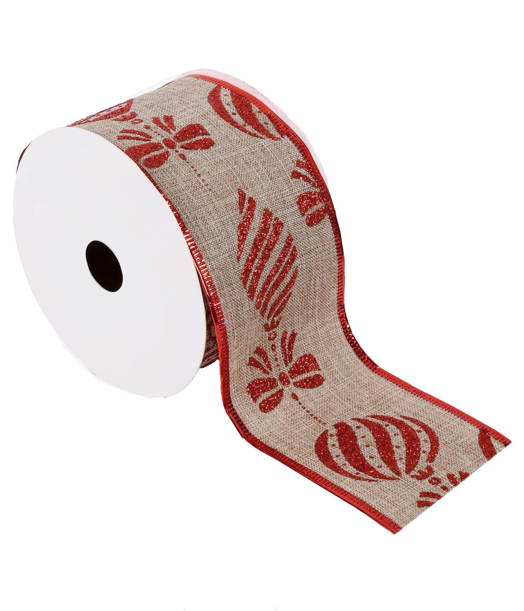 Fita Aramada Estampada 6,3cm X 9,14m Marrom Vermelho 52547 380 Grillo