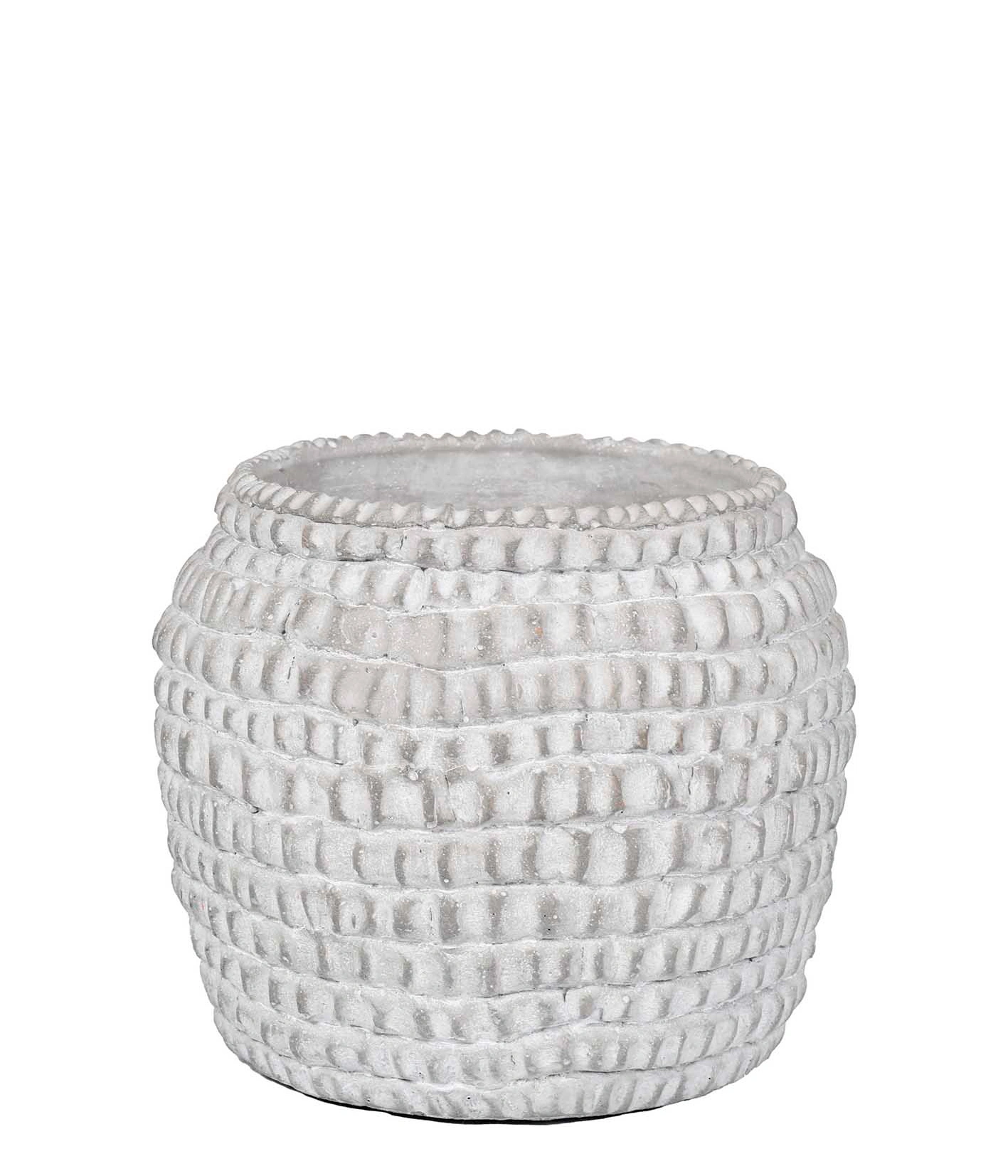 Vaso Cimento Rustico Off White 11cm 58099 146 Grillo