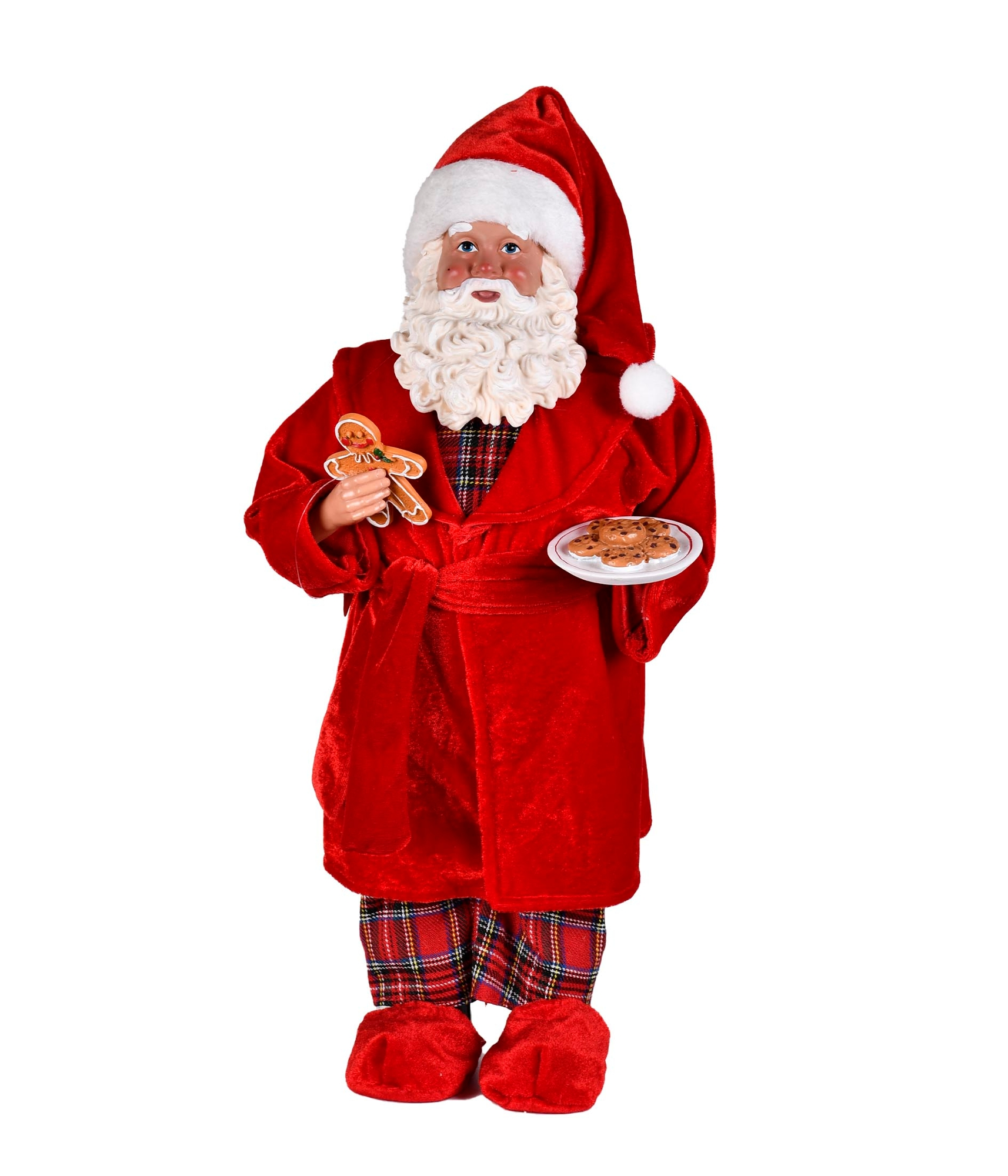Papai Noel Roupao Biscoito Vermelho 46cm 60366 009 Grillo