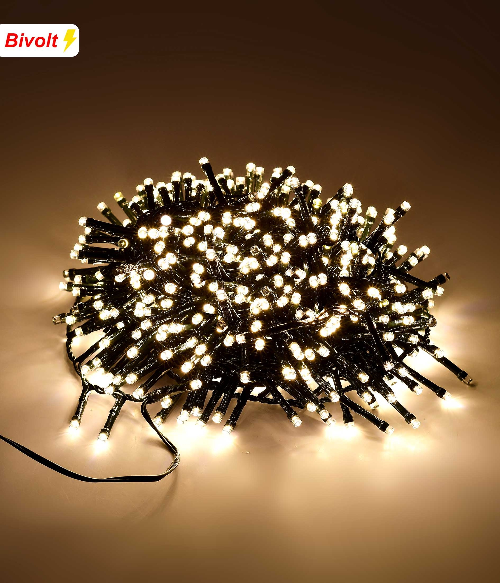 Pisca Strobo 500 Led 10m Branco Quente 61445 359 Grillo