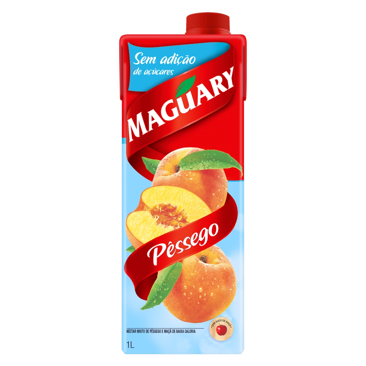 Néctar Pêssego Sem Adição De Açúcar Maguary Caixa 1l